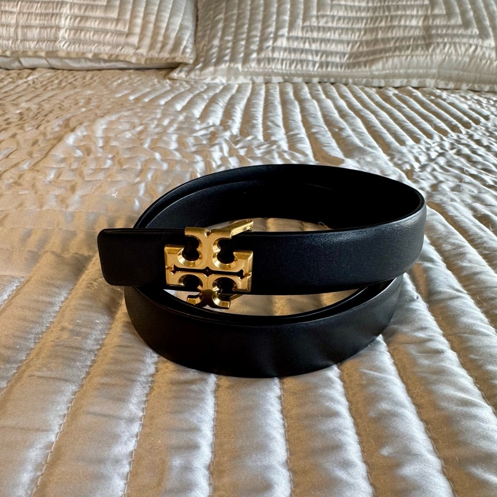Black Tory Burch Emblem belt